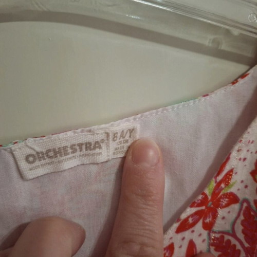 Orchestra floral dress for 8 years old, like new, red multicolor