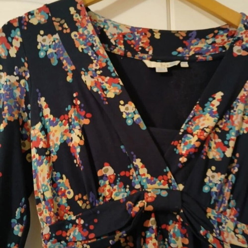 Boden spring dress like new, size M, blue and pink