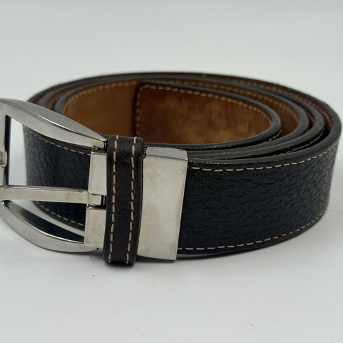Bvlgari leather belt small size used, dark brown, 95 cm