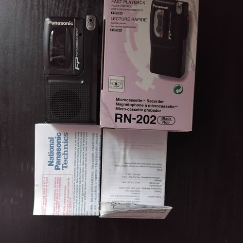Panasonic RN-202 portable microcassette recorder used, needs repair