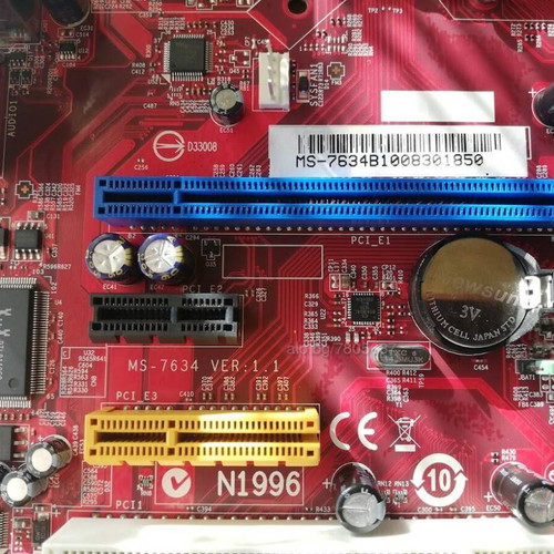 MSI Fujitsu Esprimo P2760 motherboard used, Socket LGA1156