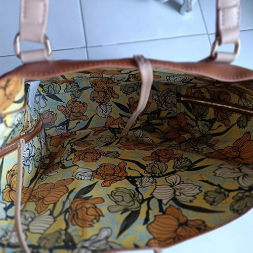 Trussardi Jeans daily bag used with minor leather wear