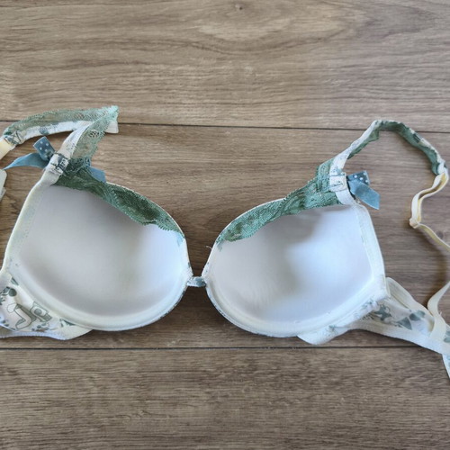 Belinda push up youth bra 75B like new, beige and green