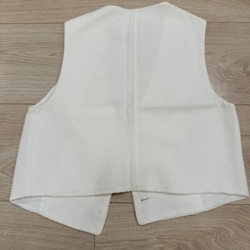 Zara linen vest like new, white, size S