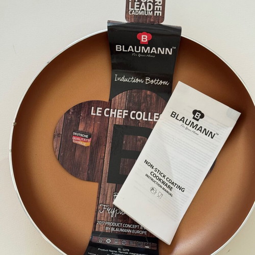 Blaumann Le Chef Cookware set of 2, new, non-stick copper color