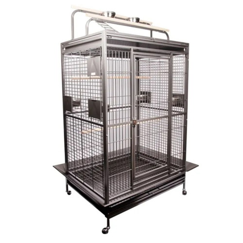 Parrot cage large 101x76x190 with handmade stand like new