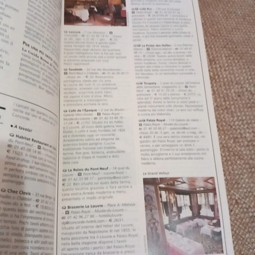 Michelin La Guida Verde Parigi travel guide used, Italian