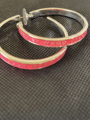 Marc Jacobs hoop earrings 7cm like new, silver