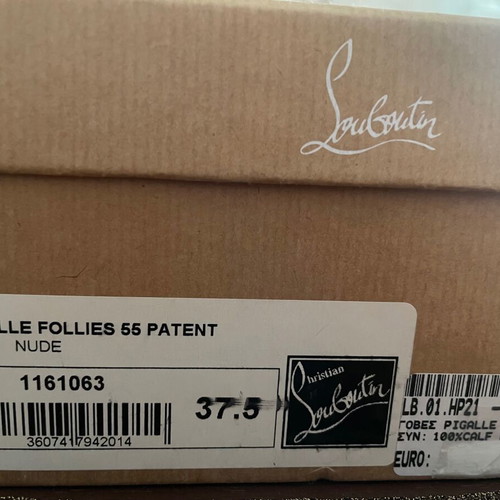 Louboutin nude pumps size 37.5 like new