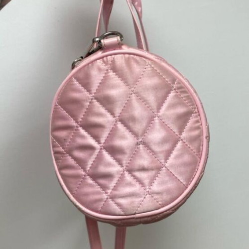 Pink satin handbag