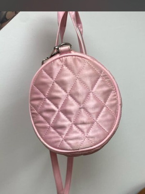 Pink satin handbag