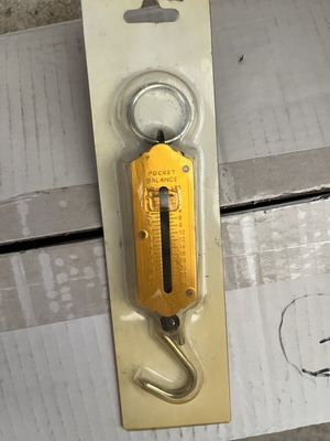 Pocket Balance Spring Scale new, brass body, 4 pieces