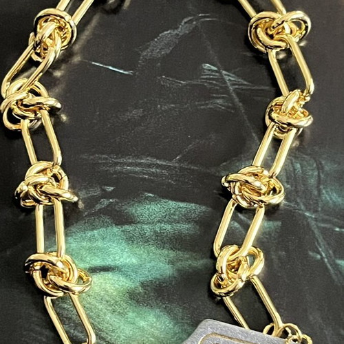 Bracelet made of stainless steel with gold color, 23 cm, new