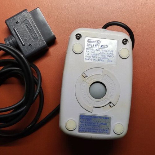 Mario Paint game and Mario Mouse controller used for Super Nintendo SNES PAL