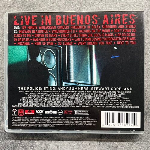 The Police Certifiable CD and DVD mint, live in Buenos Aires