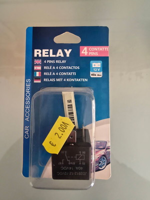 Car Relay 4 Pin 12V 40A new