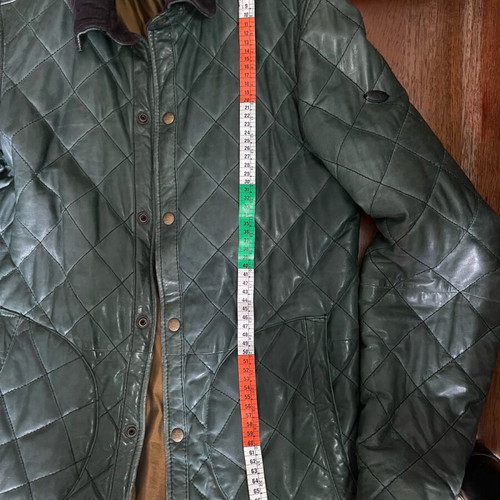 Men's unisex leather jacket Scotch Soda used, cypress color, size M