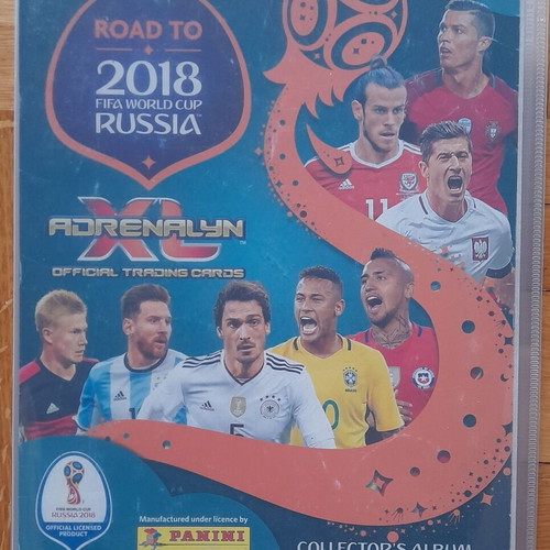 Road to 2018 FIFA World Cup Russia Adrenalyn XL album with cards used