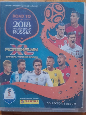 Road to 2018 FIFA World Cup Russia Adrenalyn XL album with cards used