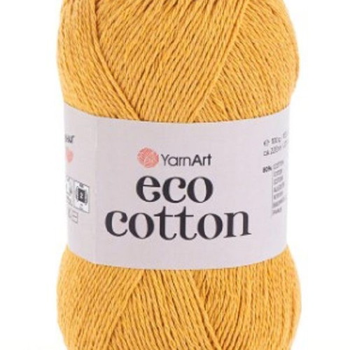 Yarnart Eco Cotton yarn yellow 764, four pieces new