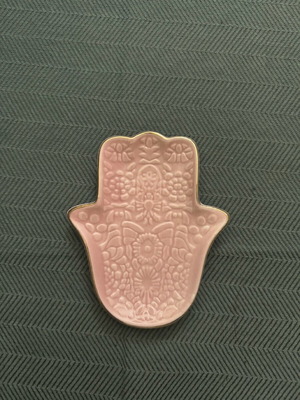 Decorative hand-shaped tray new with gold decoration