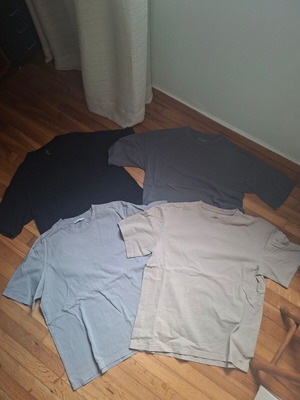 Zara, H&M και Pull&Bear σετ 4 ανδρικών T-shirt σε oversize γραμμή