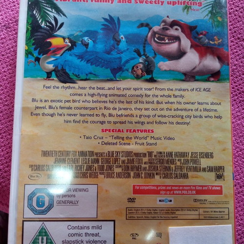 Rio 1 DVD like new, subbed animation