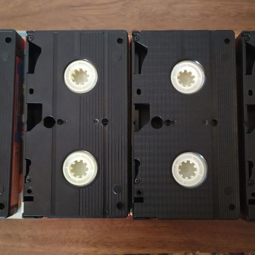 Video cassettes used, pack of 6, dubbed animated cartoons