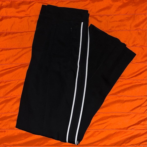 Zara Black Trousers with White Side Stripes like new, size L