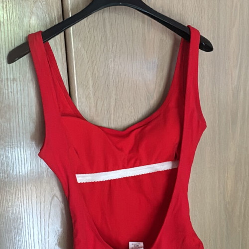 Miss Crool red one-piece swimsuit new, size small