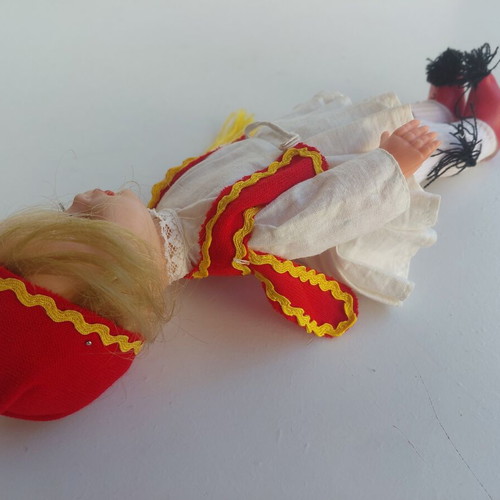 Tsolias Doll Greek Made, 1970s, new