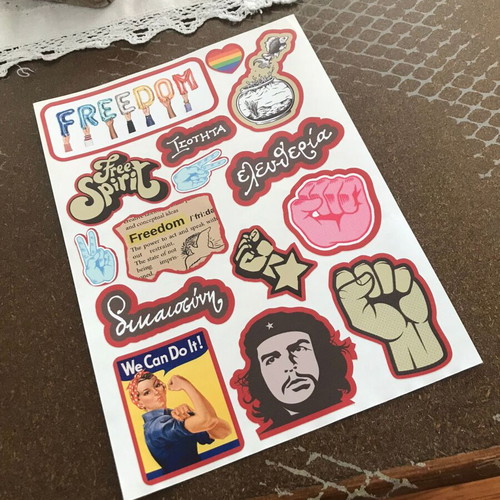 Vinyl stickers A5 page new for indoor use
