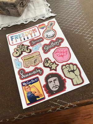 Vinyl stickers A5 page new for indoor use