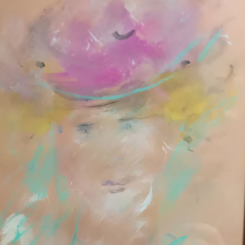 Painting by artist Doris, like new, signed, 24x34 cm