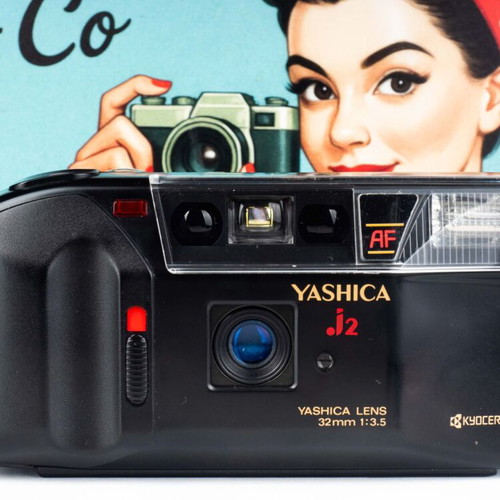 Yashica AF-J2 35mm Film Camera used, fixed 35mm f/3.5 lens