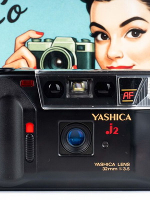 Yashica AF-J2 35mm Film Camera used, fixed 35mm f/3.5 lens