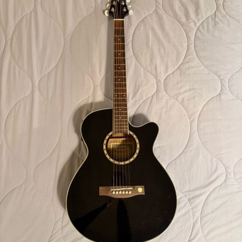 Tenson electro-acoustic guitar like new with Rolings case and accessories
