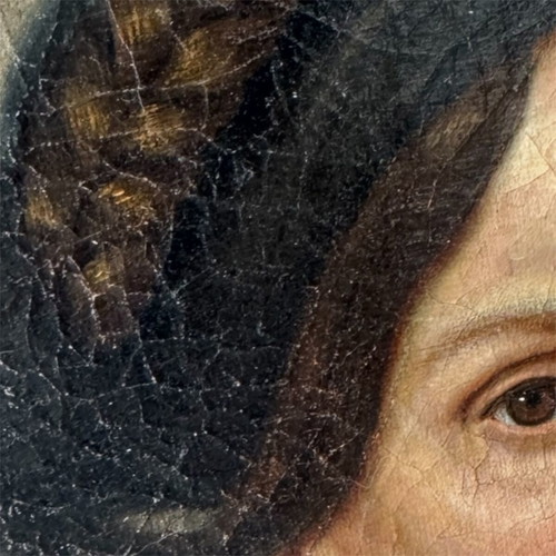 Portrait 1870 oil painting on canvas used, 40x50cm