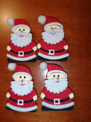 Craft clothespins new, Christmas theme, pack of 4 wooden