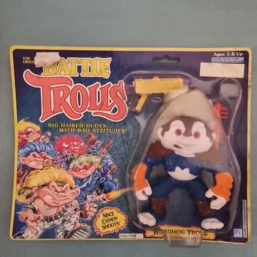 Vintage Battle Trolls Roadhog Troll Hasbro 1992 sealed MOC