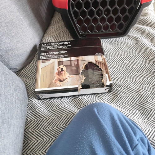 Dog carrier box set, house and restriction net new