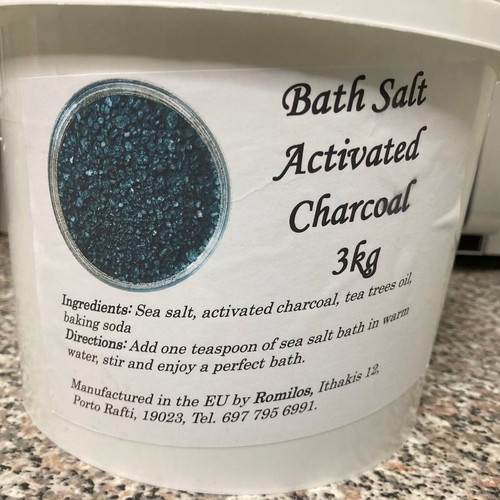 Detox charcoal bath salts 3 kg sealed