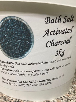 Detox charcoal bath salts 3 kg sealed