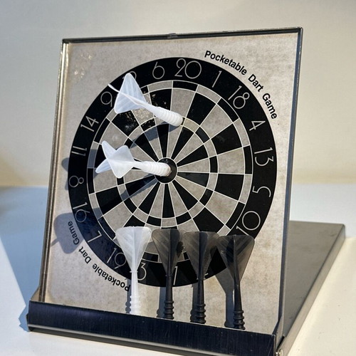 Inox office dartboard with magnetic darts like new