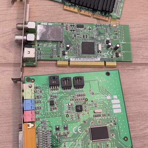 Various computer cards used, graphics, radio, sound card pack