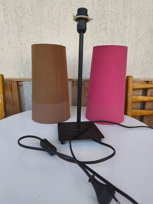 Table lamp with two lampshades