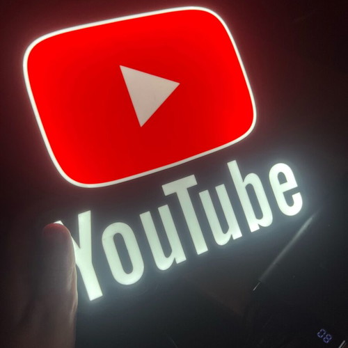 Lightbox 3D print YouTube USB plastic 23x24x3cm new