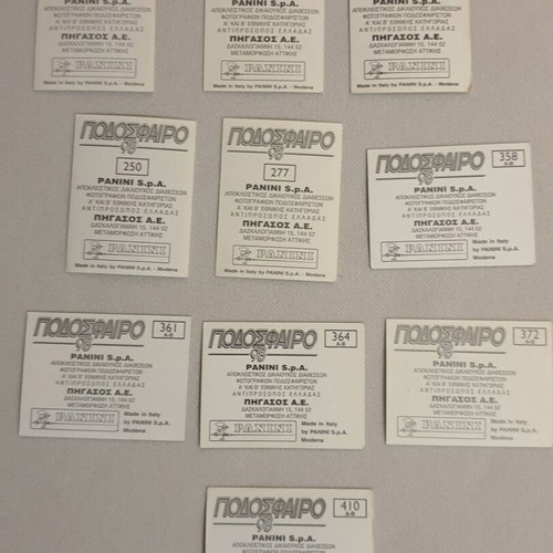 Panini Football '98 stickers like new, pack of 10 cards