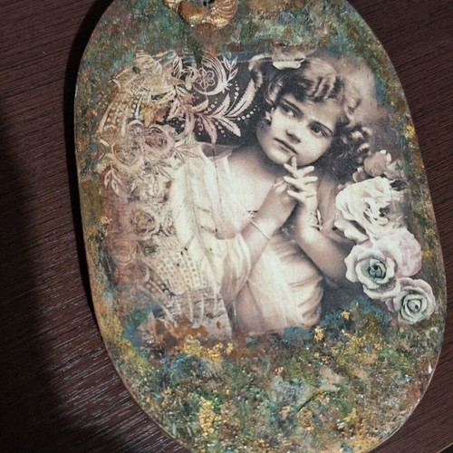 Table decor with decoupage like new