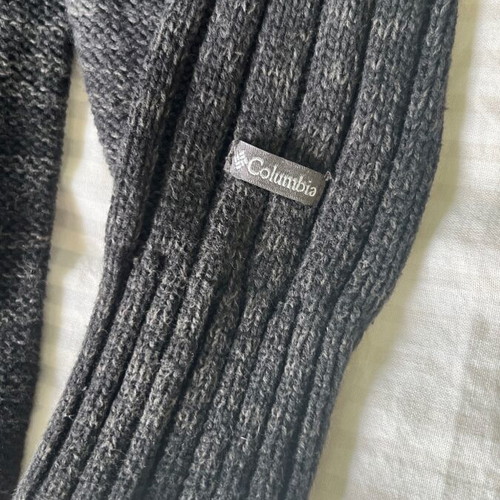 Columbia sweater half zip dark grey medium 100% cotton like new